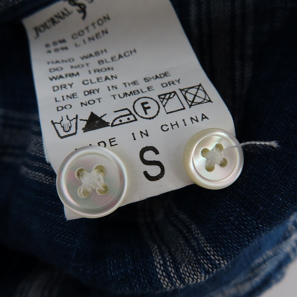 実際に弊社で買取させて頂いたJOURNAL STANDARD/ジャーナルスタンダード チェックシャツ/Sの画像 3枚目