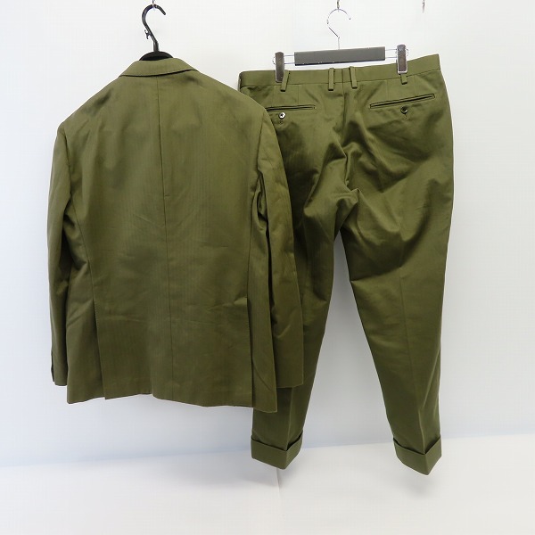 実際に弊社で買取させて頂いたUNITED ARROWS/ユナイテッドアローズ ヘリンボーン織 テーラードジャケット/パンツ セットアップ/52の画像 1枚目
