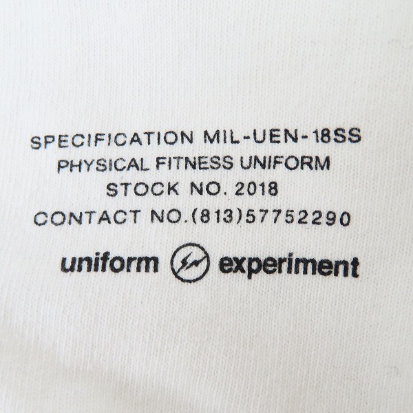 実際に弊社で買取させて頂いたuniform experiment/ユニフォーム エクスペリメント 18SS L/S UEN PHYSICAL FITNESS TEE ロングTシャツ UE-180070/3の画像 4枚目