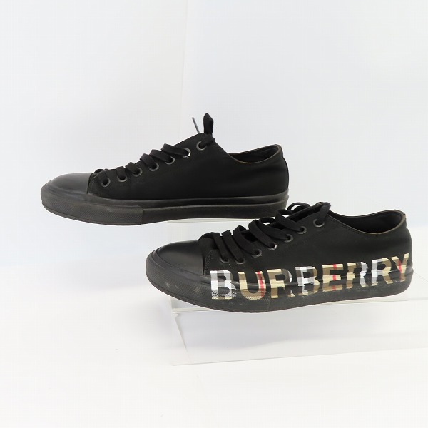 実際に弊社で買取させて頂いたBURBERRY/バーバリー サイドチェック柄ロゴ ローカットスニーカー 43の画像 2枚目
