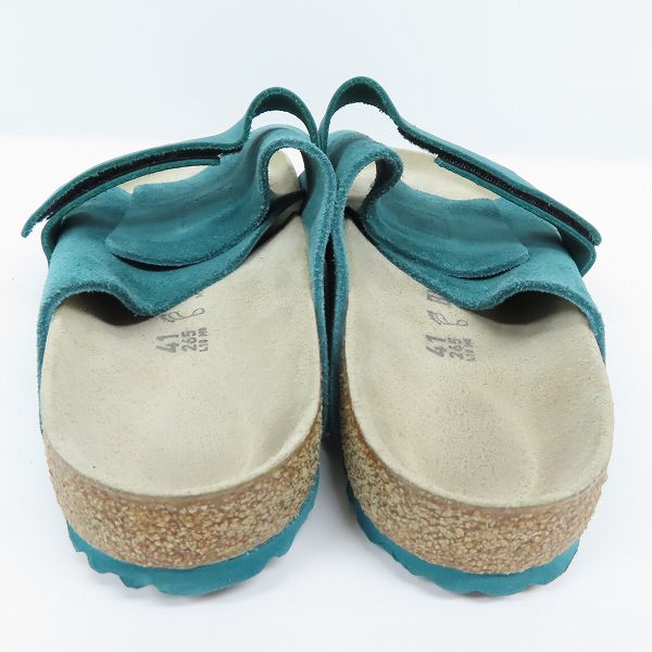 実際に弊社で買取させて頂いたBIRKENSTOCK/ビルケンシュトック KYOTO/キョウト ダークティール スウェード サンダル Size：26.5cmの画像 1枚目