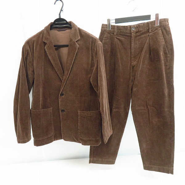 実際に弊社で買取させて頂いた417 by EDIFICE/エディフィス コーデュロイ生地 2Bテーラードジャケット/パンツ セットアップ ブラウン/M