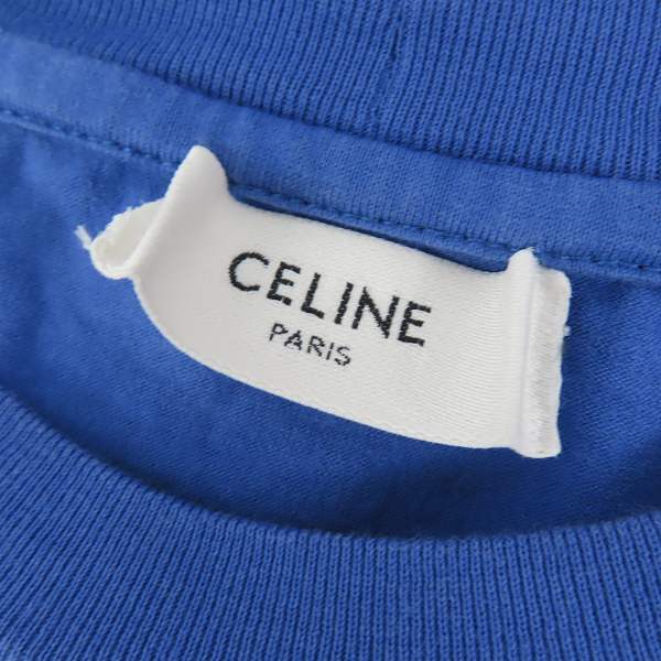 実際に弊社で買取させて頂いたCELINE/セリーヌ 21SS ロゴプリントルーズフィットTシャツ ブルー 2X681501F/Sの画像 2枚目