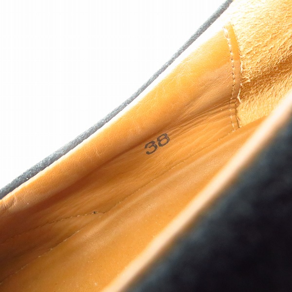 実際に弊社で買取させて頂いたJIMMY CHOO/ジミーチュウ グリッター スタッズ スリッポン/38の画像 5枚目