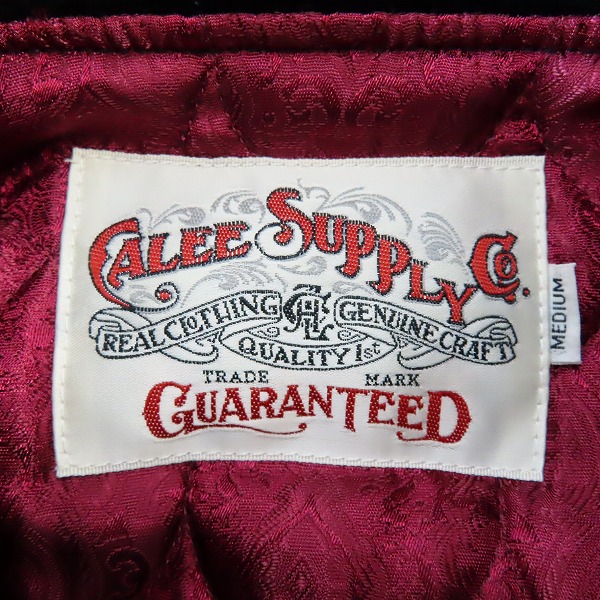 実際に弊社で買取させて頂いたCALEE/キャリー STEWARDS LANE LIMITED JACKET ベロアブルゾン/Mの画像 2枚目