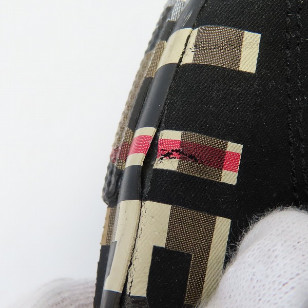 実際に弊社で買取させて頂いたBURBERRY/バーバリー サイドチェック柄ロゴ ローカットスニーカー 43の画像 6枚目