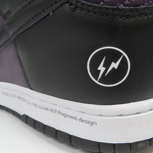 実際に弊社で買取させて頂いたNIKE/ナイキ×FRAGMENT DESIGN/フラグメントデザイン DUNK HI/F ダンクハイ 北京 DJ0382-600/28の画像 6枚目
