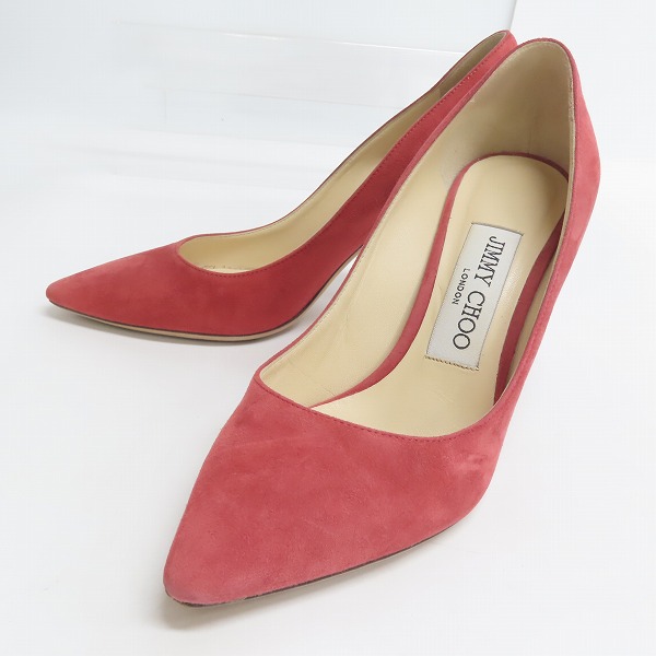 実際に弊社で買取させて頂いたJIMMY CHOO/ジミーチュウ スウェード パンプス レッド 35