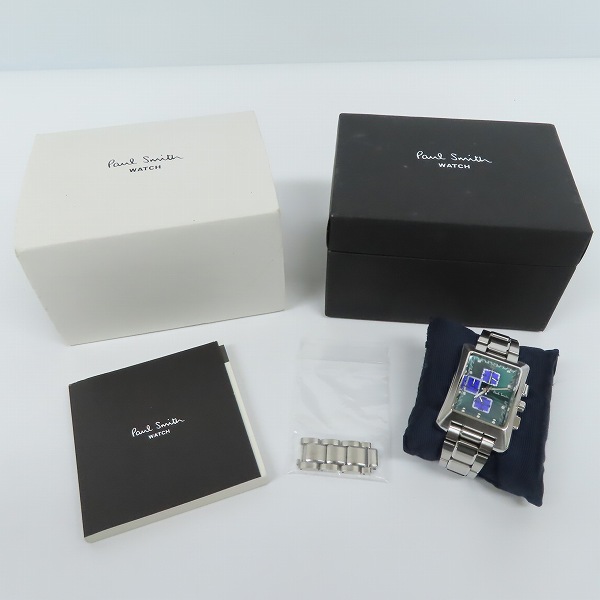 実際に弊社で買取させて頂いたPaulSmith/ポールスミス クロノグラフ 腕時計 F511-S055415【動作未確認】の画像 5枚目
