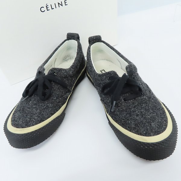 実際に弊社で買取させて頂いたCELINE/セリーヌ 180°  フェルト レースアップ スニーカー 40