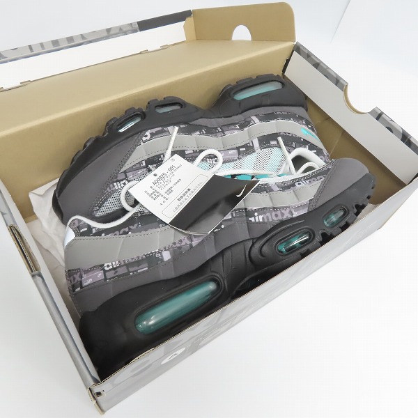 実際に弊社で買取させて頂いた【未使用】NIKE×atmos/ナイキ×アトモス AIR MAX 95 "WE LOVE NIKE"/エアマックス95 スニーカー  AQ0925-001/27.5の画像 8枚目