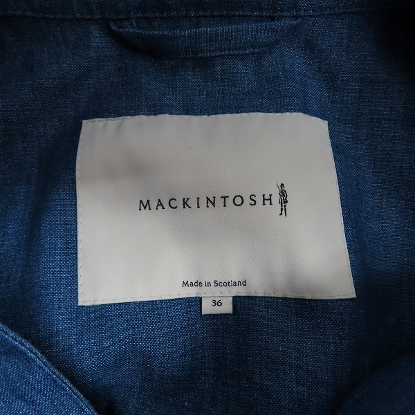 実際に弊社で買取させて頂いたMACKINTOSH/マッキントッシュ インディゴ フーデッドコート 36の画像 2枚目