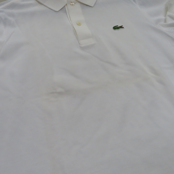 実際に弊社で買取させて頂いた【未使用含む】LACOSTE/ラコステ S/S 半袖 ポロシャツ ネイビー/ブラック/ホワイト Size：3 3点セットの画像 4枚目