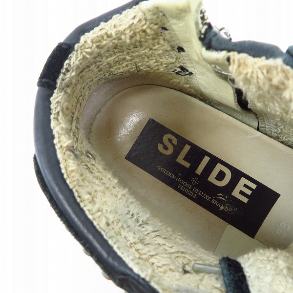 実際に弊社で買取させて頂いたGOLDEN GOOSE/ゴールデングース GGDB サイドジップ レザースニーカー/38の画像 4枚目