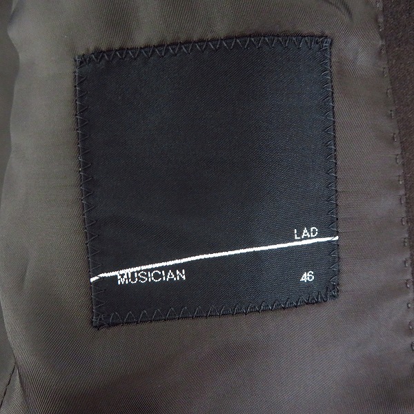 実際に弊社で買取させて頂いたLAD MUSICIAN/ラッドミュージシャン ウールテーラードジャケット 2210-313/46の画像 2枚目