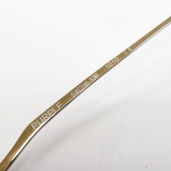 実際に弊社で買取させて頂いたLess than human/レスザンヒューマン PURPLE ハーフリム アイウェア/メガネフレームの画像 5枚目