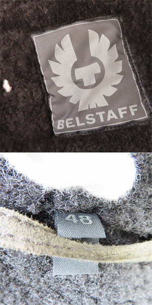 実際に弊社で買取させて頂いたBELSTAFF/ベルスタッフ B-3 羊毛皮 リアルムートン ジャケット/48の画像 3枚目