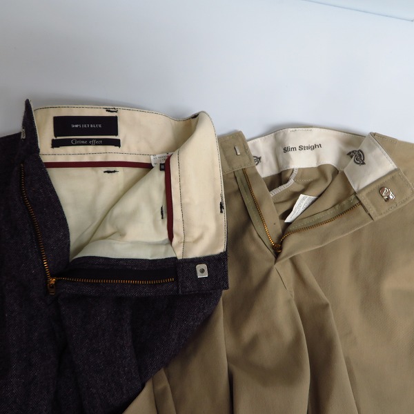 実際に弊社で買取させて頂いたDickies×SHIPS/ディッキーズ×シップス チノパン/ウールスラックスパンツ/L/34×30 2点セットの画像 6枚目