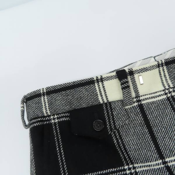 実際に弊社で買取させて頂いたBLACK FLEECE by Brooks Brothers/ブラックフリース ブルックスブラザーズ ウールチェックパンツ 黒白/BB3の画像 5枚目