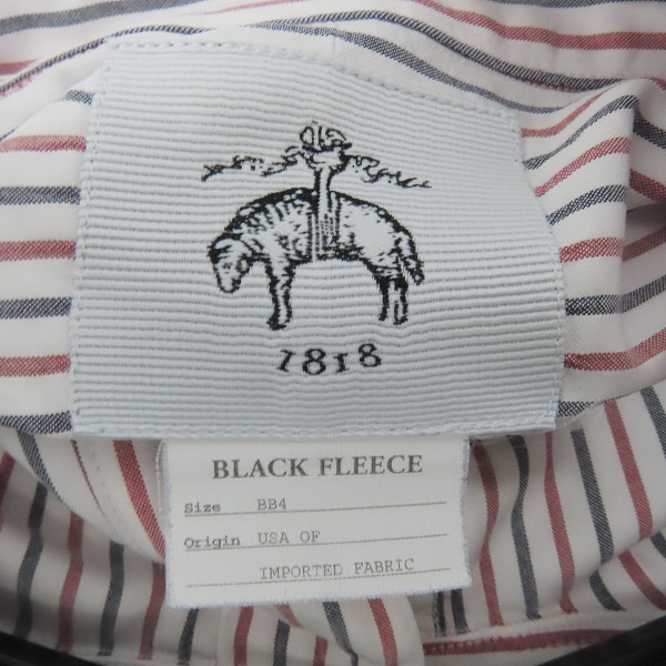実際に弊社で買取させて頂いたBLACK FLEECE by Brooks Brothers/ブラックフリース  バイ ブルックスブラザーズ ストライプ 半袖 B.D.シャツ BB4の画像 2枚目