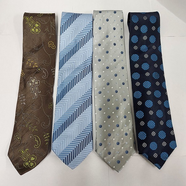 実際に弊社で買取させて頂いたHUGO BOSS/ヒューゴボス ストライプ/ドット/フラワー柄等 ネクタイ おまとめ10本の画像 3枚目