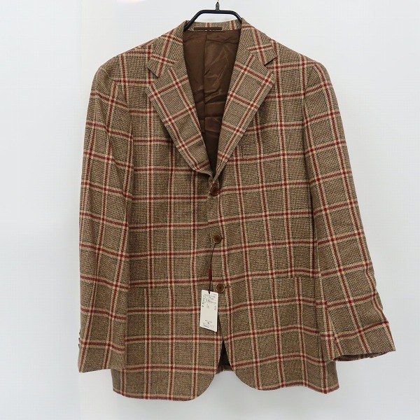 実際に弊社で買取させて頂いた【未使用】SOVEREIGN/ソブリン UNITED ARROWS/ユナイテッドアローズ カシミヤ混チェック3Bテーラードジャケット/54