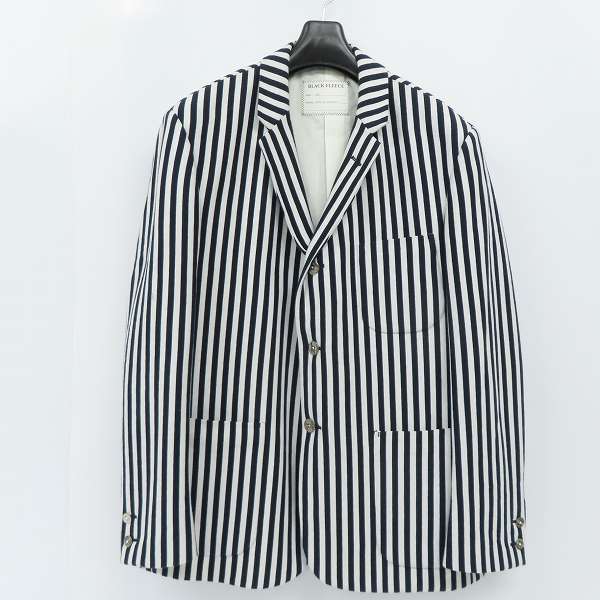 実際に弊社で買取させて頂いたBLACK FLEECE by Brooks Brothers/ブルックスブラザーズ ストライプ3Bジャケット ホワイト×ダークネイビー系/BB3