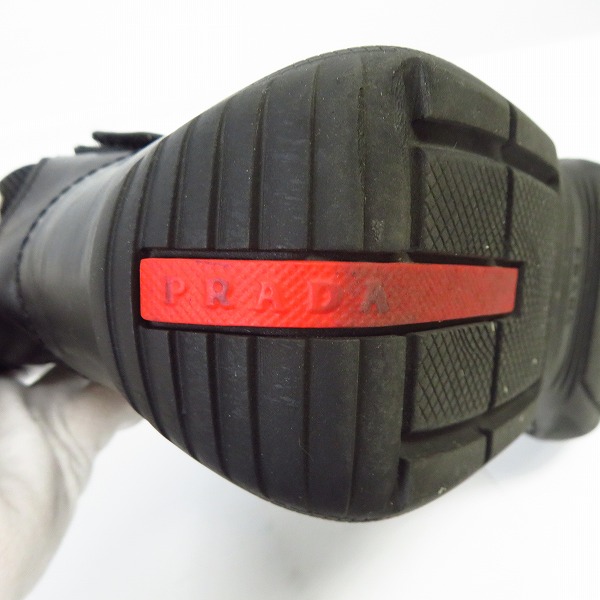 実際に弊社で買取させて頂いた【観賞用】PRADA/プラダ レザーハイカットシューズ 0341/8の画像 8枚目