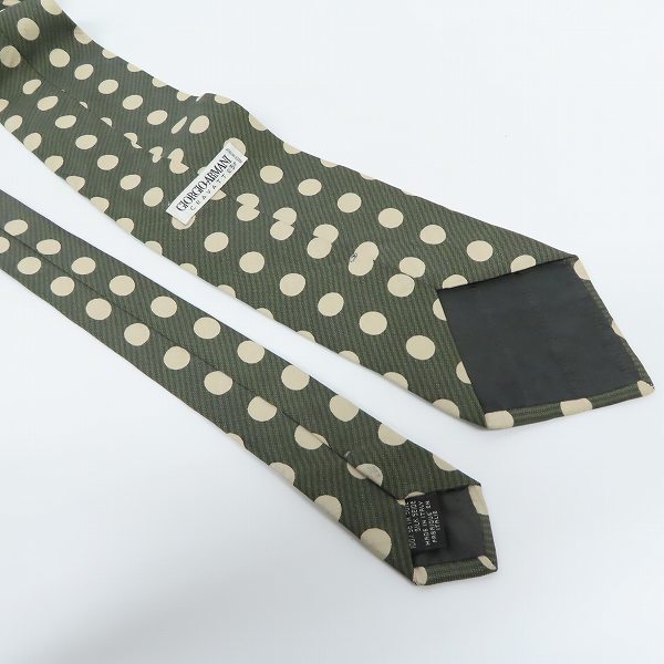 実際に弊社で買取させて頂いたGIORGIO ARMANI/ジョルジオアルマーニ CRAVATTE ドット柄 シルク ネクタイ の画像 4枚目