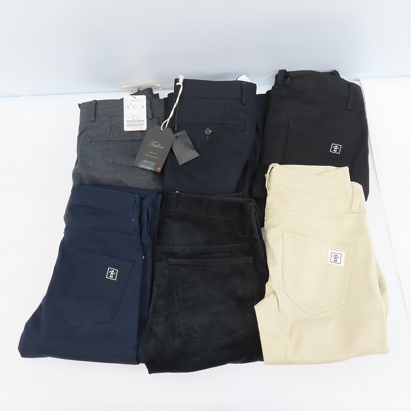 実際に弊社で買取させて頂いた【未使用含む】EDIFICE/エディフィス/AZ by junhashimoto/エーゼイバイジュンハシモト等 パンツ 6点セット