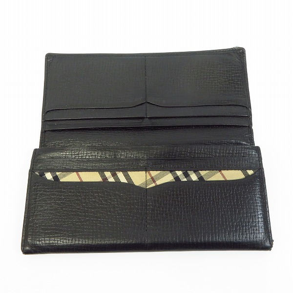 実際に弊社で買取させて頂いたBURBERRY/バーバリー 二つ折り 長財布/ウォレット シボレザーの画像 4枚目