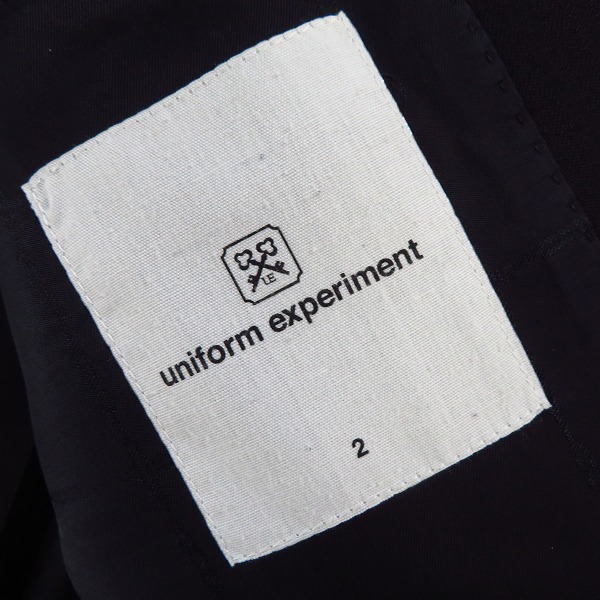 実際に弊社で買取させて頂いたuniform experiment/ユニフォームエクスペリメント 2Bジャケット パンツ セットアップ UE-110009/2の画像 2枚目