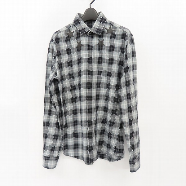 実際に弊社で買取させて頂いたGIVENCHY/ジバンシィ スター/星 プリント 長袖シャツ 37