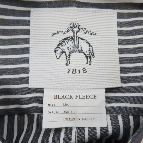 実際に弊社で買取させて頂いたBLACK FLEECE by Brooks Brothers/ブラックフリース  ストライプ 長袖 B.D.シャツ ブラック×ホワイト/BB4の画像 2枚目