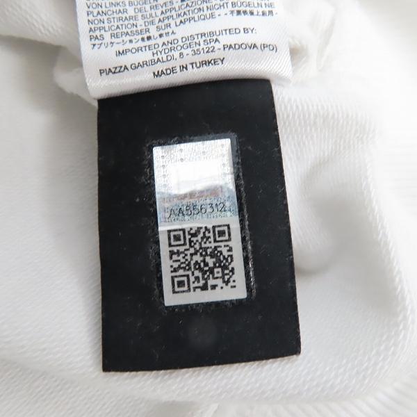 実際に弊社で買取させて頂いたHYDROGEN TENNIS/ハイドロゲン フロントプリント プルオーバーフーディー ホワイト/Sの画像 4枚目