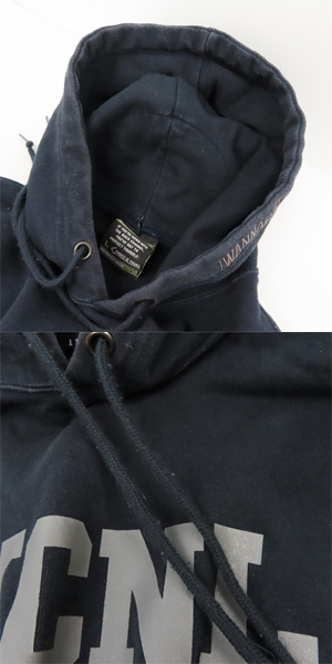 実際に弊社で買取させて頂いたBackChannel/バックチャンネル BKCNLロゴ プルオーバーパーカー ブラック系/Lの画像 9枚目