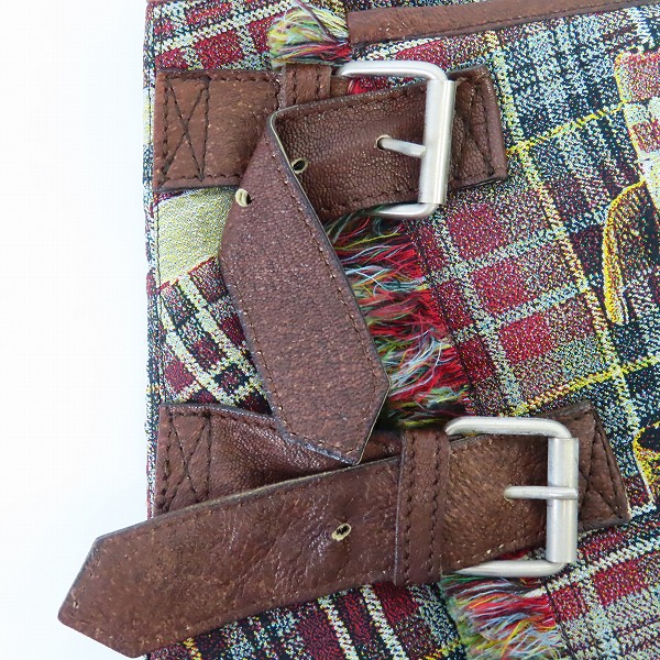 実際に弊社で買取させて頂いたJean Paul GAULTIER FEMME/ジャンポールゴルチェ チェック転写 ラップスカート/40の画像 6枚目