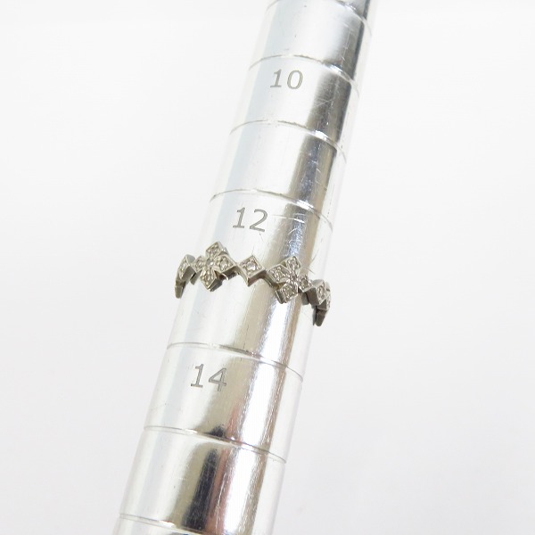 実際に弊社で買取させて頂いたLoree Rodkin/ローリーロドキン PT950 PRINCESS CROSS BEZEL リングwダイヤ/13号の画像 4枚目