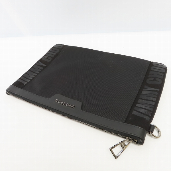 実際に弊社で買取させて頂いたJIMMY CHOO/ジミー チュウ DEREK/デレク サイドロゴ クラッチバッグの画像 2枚目