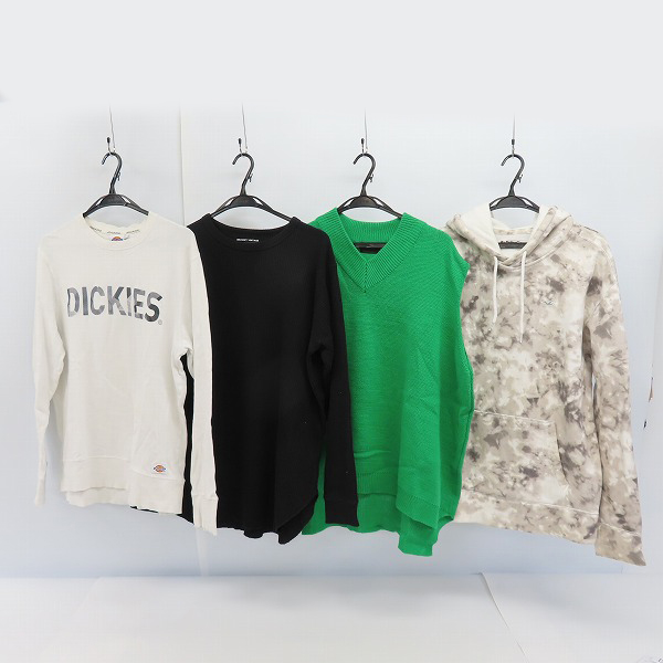 実際に弊社で買取させて頂いたDickies/ディッキーズ ROAD/ロード他 ロングTシャツ/カットソー/ニットベスト/パーカー 4点セット