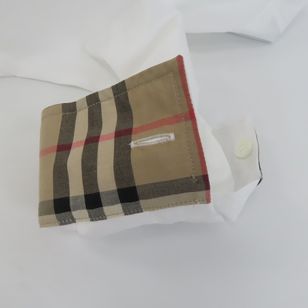 実際に弊社で買取させて頂いたBURBERRY/バーバリー SHERWOOD スリムフィット モノグラムモチーフ チェック柄切替長袖シャツ 8032308/Mの画像 6枚目