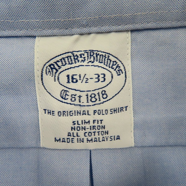 実際に弊社で買取させて頂いた【未使用】BROOKS BROTHERS /ブルックスブラザーズ L/S オックスフォードシャツ/16.5-33の画像 3枚目