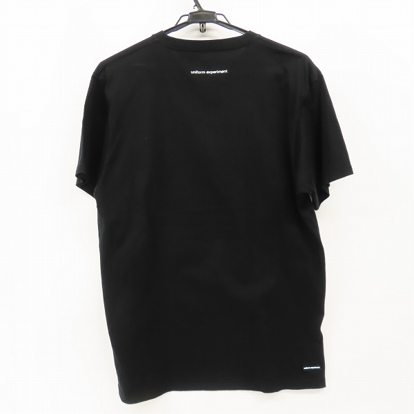 実際に弊社で買取させて頂いたuniform experiment/ユニフォームエクスペリメント ボックスプリント 胸ポケット カットソー ブラック UE-178077/3の画像 1枚目
