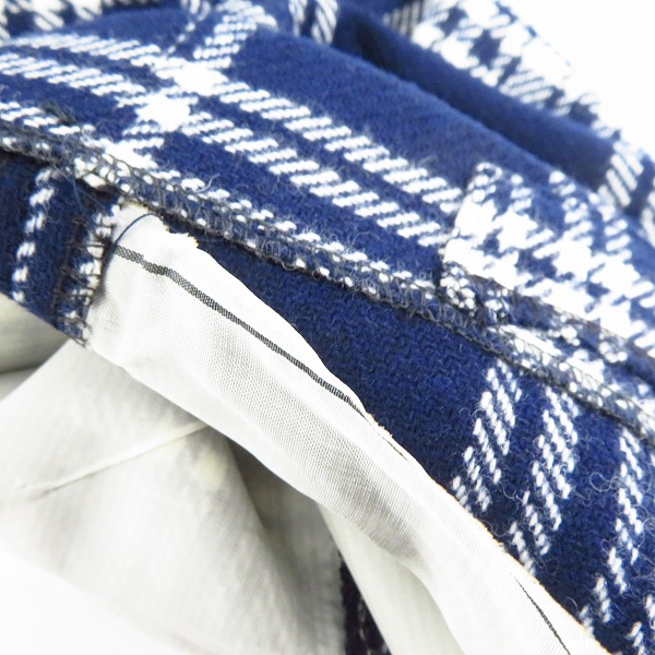実際に弊社で買取させて頂いた【未使用】BROOKS BROTHERS/ブルックスブラザーズ ウールチェックパンツ ネイビー×ホワイト/BB3の画像 6枚目