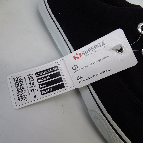 実際に弊社で買取させて頂いたSUPERGA/スペルガ Brooks Brothers別注 キャンバススニーカー S004IQ0/43の画像 7枚目