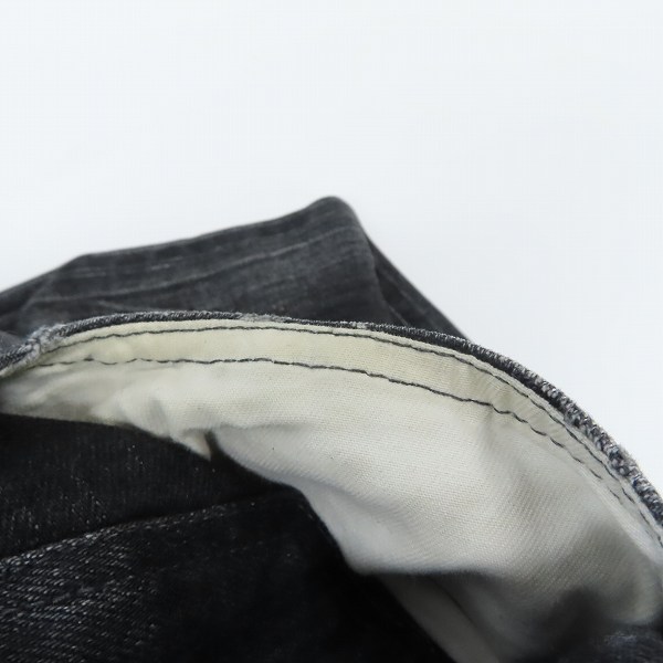 実際に弊社で買取させて頂いたユニフォームエクスペリメント 16AW FIVE STAR SLIM-FIT STRETCH DAMAGED JEANS ストレッチデニム UE-167008 /31の画像 6枚目