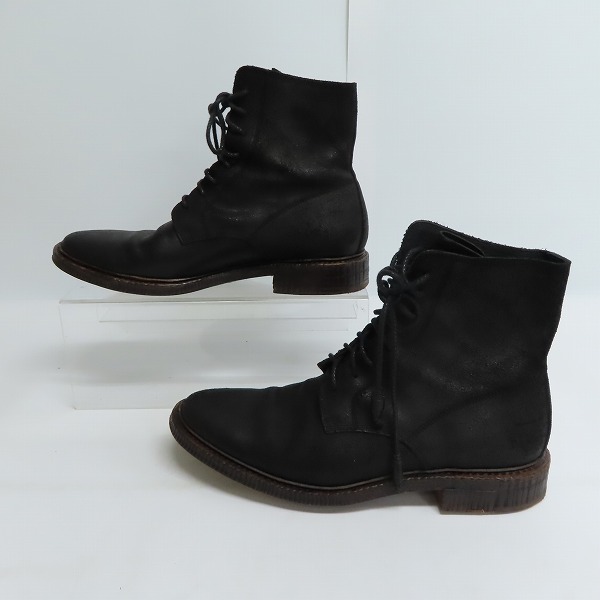 実際に弊社で買取させて頂いたMIHARA YASUHIRO/ミハラヤスヒロ クラック加工 レースアップブーツ 27の画像 3枚目