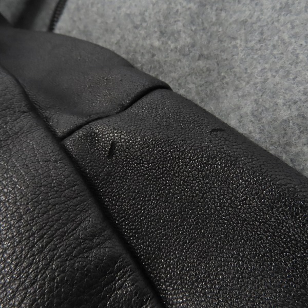 実際に弊社で買取させて頂いたDIET BUTCHER SLIM SKIN/ダイエットブッチャー スリムスキン 袖シープスキン レザー切替スタジャン/1の画像 5枚目