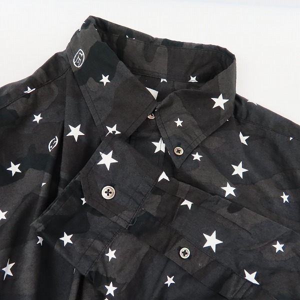 実際に弊社で買取させて頂いたuniform experiment/ユニフォームエクスペリメント CAMOUFLAGE STAR B.D SHIRT カモフラージュ BDシャツ UE-160134/3の画像 5枚目