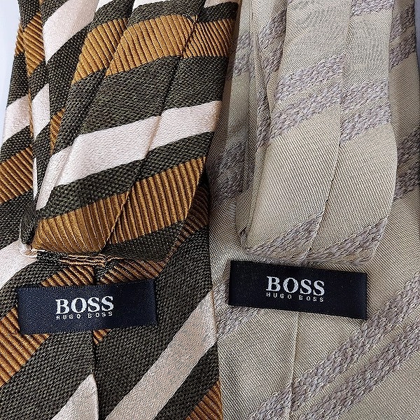 実際に弊社で買取させて頂いたHUGO BOSS/ヒューゴボス 斜めストライプ/花柄/ドット ネクタイ おまとめ10本の画像 4枚目